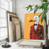  Стильный гусь обнимусь Мем Животные Птицы Смешная 60х80 Раскраска картина по номерам на холсте с металлической краской AAAA-NK0