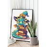  Маленький дракон волшебник с книгами Фэнтези Мультики Для детей Детская Для мальчиков Для девочек Яркая 75х100 Раскраска картин