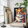  Любимый корги в короне Животные Собаки Щенки С золотом Интерьерная 100х125 Раскраска картина по номерам на холсте с металлическ