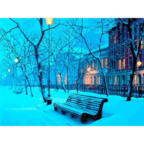  Зимний бульвар Раскраска картина по номерам на холсте Белоснежка 1159-AS