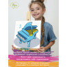 2 Голубой рояль Музыка Для детей Детская Для мальчика Для девочек Маленькая Легкая Раскраска картина по номерам на холсте
