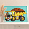 2 Карьерный грузовик Транспорт Самосвал Машина Для детей Детская Для мальчиков Для девочек Маленькая Раскраска картина по номера
