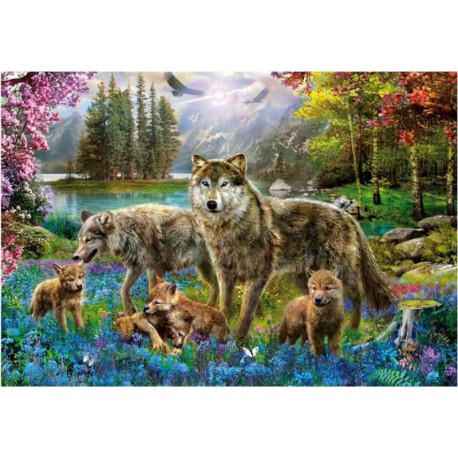 Волчья семья Пазлы Educa