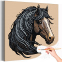 Серая лошадь Животные Конь Для детей Детская Для девочек Для мальчика Раскраска картина по номерам на холсте