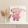 5 Подмигивающая свинка балерина Коллекция Cute animals ballerina Балерина Животные Балет Для детей Детские Для девочек 80х80 Рас