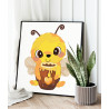 2 Пчела с горшочком меда Коллекция Cute animals Животные Для детей Детские Для девочек Для мальчиков Еда 80х80 Раскраска картина