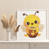 3 Пчела с горшочком меда Коллекция Cute animals Животные Для детей Детские Для девочек Для мальчиков Еда Раскраска картина по но