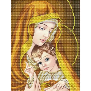  Богородица в золоте Канва с рисунком для вышивки бисером Благовест ААМА-407