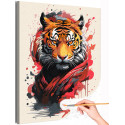 Тигр кунг-фу Животные Воин дракона Мультики Для мужчин Раскраска картина по номерам на холсте