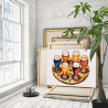 4 Пиво для любимых друзей Еда Натюрморт Для кухни Интерьерная Для мужчин 100х125 Раскраска картина по номерам на холсте