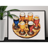 3 Пиво для любимых друзей Еда Натюрморт Для кухни Интерьерная Для мужчин 80х100 Раскраска картина по номерам на холсте