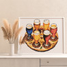 6 Пиво для любимых друзей Еда Натюрморт Для кухни Интерьерная Для мужчин Раскраска картина по номерам на холсте
