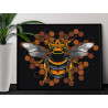3 Пчела на сотах Животные Насекомые Интерьерная 80х100 Раскраска картина по номерам на холсте