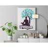 6 Мужчина с книгой под деревом Люди Йога Минимализм Интерьерная Легкая 75х100 Раскраска картина по номерам на холсте