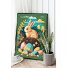 2 Пасхальный заяц Яйца Природа Животные Кролик Зайчик Пасха Для детей 75х100 Раскраска картина по номерам на холсте