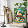 3 Пасхальный заяц Яйца Природа Животные Кролик Зайчик Пасха Для детей 75х100 Раскраска картина по номерам на холсте