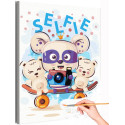 Мышка с фотоаппаратом Коллекция Cute animals Медведь Смешные Животные Для детей Детские Для девочек Для мальчиков Раскраска картина по номерам на холсте