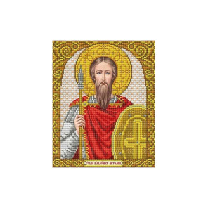  Святой Артемий Канва с рисунком для вышивки бисером Благовест ИС-4065