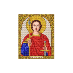 Святой Георгий Канва с рисунком для вышивки бисером Благовест ИС-4078