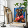 3 Портрет собаки боксера на ринге Животные Мем Спорт Смешная 100х125 Раскраска картина по номерам на холсте