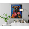 7 Портрет собаки боксера на ринге Животные Мем Спорт Смешная 80х100 Раскраска картина по номерам на холсте