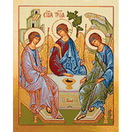  Троица Андрея Рублева Алмазная вышивка мозаика на подрамнике Гранни AGP177