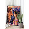 2 Девушка и лев в цветущем саду Люди Портрет Животные Тотем Весна Фэнтези Раскраска картина по номерам на холсте