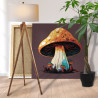 4 Яркие грибы Простая Стильная Интерьерная 80х80 Раскраска картина по номерам на холсте
