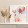 3 Милый кролик с воздушными шарами Коллекция Cute animals Животные Заяц Для детей Детские Для девочек Для мальчиков Раскраска ка