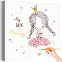 Маленькая принцесса Девочка Для детей Детские Для девочек Раскраска картина по номерам на холсте
