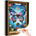 Космическая бабочка Таро Женщина Эзотерика Мем Антисоциальная Яркая Стильная Раскраска картина по номерам на холсте