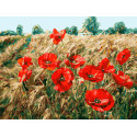 Пшеничное поле Раскраска картина по номерам на холсте Белоснежка