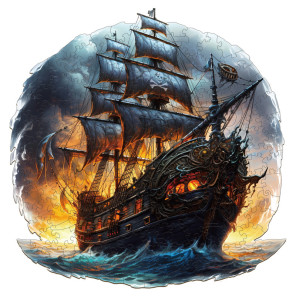  Пиратский корабль (L) Деревянные 3D пазлы Woodbests 6322-WP