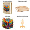 Попугай Ара (M) Деревянные 3D пазлы Woodbests 6361-WP