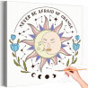 1 Таро Солнце и луна Мем Не бойся перемен Эзотерика Зодиак Плакат Раскраска картина по номерам на холсте