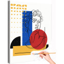 Скульптура голова Давида Арт Абстракция Интерьерная Граффити Яркая Раскраска картина по номерам на холсте