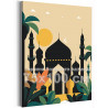 Луна над мечетью Закат Пейзаж Страны Минимализм Интерьерная 75х100 Раскраска картина по номерам на холсте