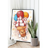 2 Мороженое с воздушными шарами Коллекция Funny Еда Для детей Детские Для мальчиков Для девочек 75х100 Раскраска картина по номе