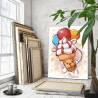 4 Мороженое с воздушными шарами Коллекция Funny Еда Для детей Детские Для мальчиков Для девочек 60х80 Раскраска картина по номер