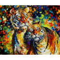 Тигриная любовь Канва с рисунком для вышивки бисером Вышиваем бисером