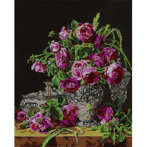  Розы в вазе Канва с рисунком для вышивки бисером Вышиваем бисером ПР69