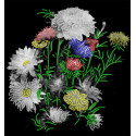 Цветы на чёрном фоне Канва с рисунком для вышивки бисером Вышиваем бисером