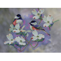 Птицы среди цветов Канва с рисунком для вышивки бисером Вышиваем бисером