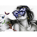 Бабочка-маска Канва с рисунком для вышивки бисером Вышиваем бисером