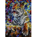 Удивленный тигр Канва с рисунком для вышивки бисером Вышиваем бисером