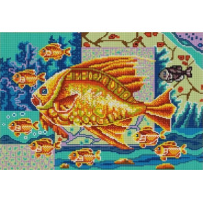  Богатство (9 рыбок) Канва с рисунком для вышивки бисером Конек 9807