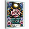 Роза Таро цветы Букет Анютины глазки Природа Эзотерика Яркая Стильная Луна Звездная ночь Зодиак 80х120 Раскраска картина по номе