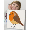 2 Маленькая птичка Птицы Для детей Детские Для мальчиков Для девочек Легкая Маленькая Раскраска картина по номерам на холсте
