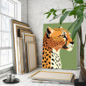 4 Голова гепарда Животные Хищники Минимализм 75х100 Раскраска картина по номерам на холсте