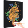 1 Индийский тигр Животные Хищники Раскраска картина по номерам на холсте